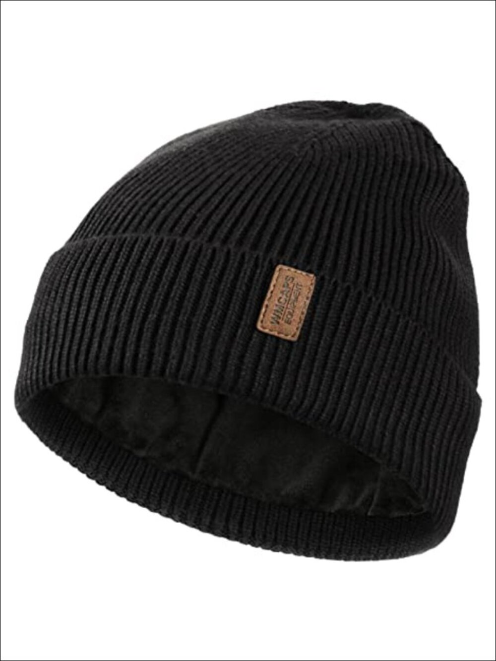 Fleece Lined Knit Beanie Warm Winter Hat Skull Cap